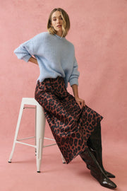 (PRE-ORDER) Millie Slip Skirt - Coco Leopard