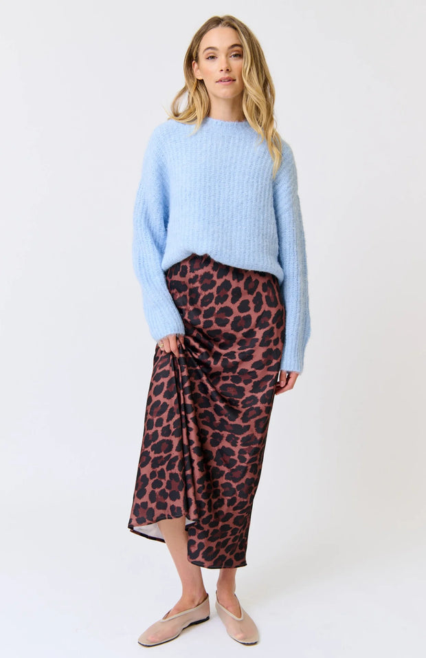 (PRE-ORDER) Millie Slip Skirt - Coco Leopard