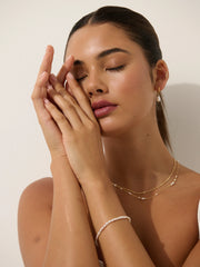 Mini Pearl Layered Necklace - 18K Gold Plated