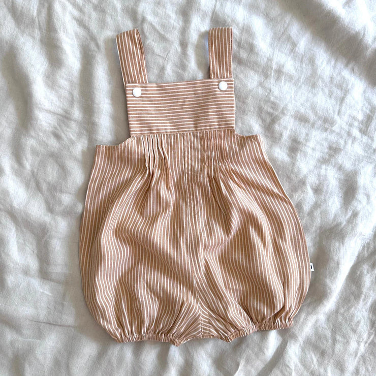 DUKES Mocha Stripe Unisex Overalls