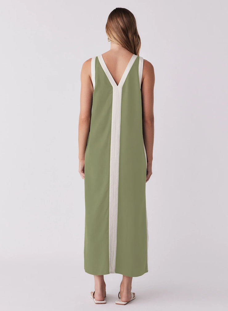Esmaée - Monochrome Dress -Sage/Cream
