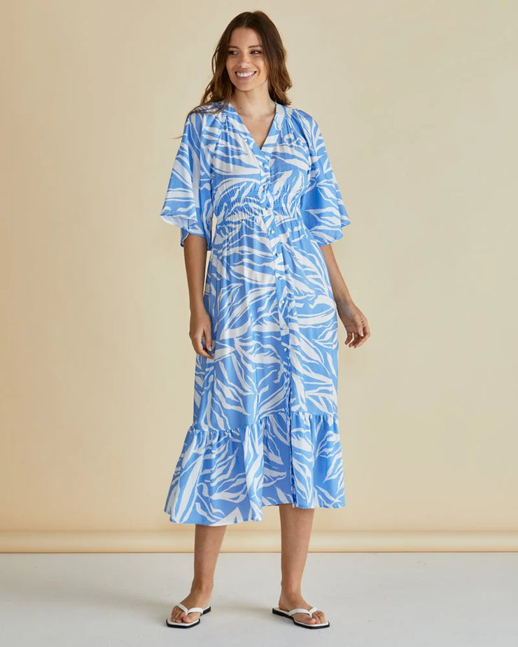 Moxie Dress - Blue Abstract Print