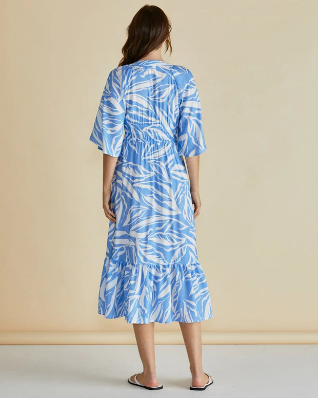 Moxie Dress - Blue Abstract Print