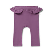 Baby Pants with Frill - Mulberry