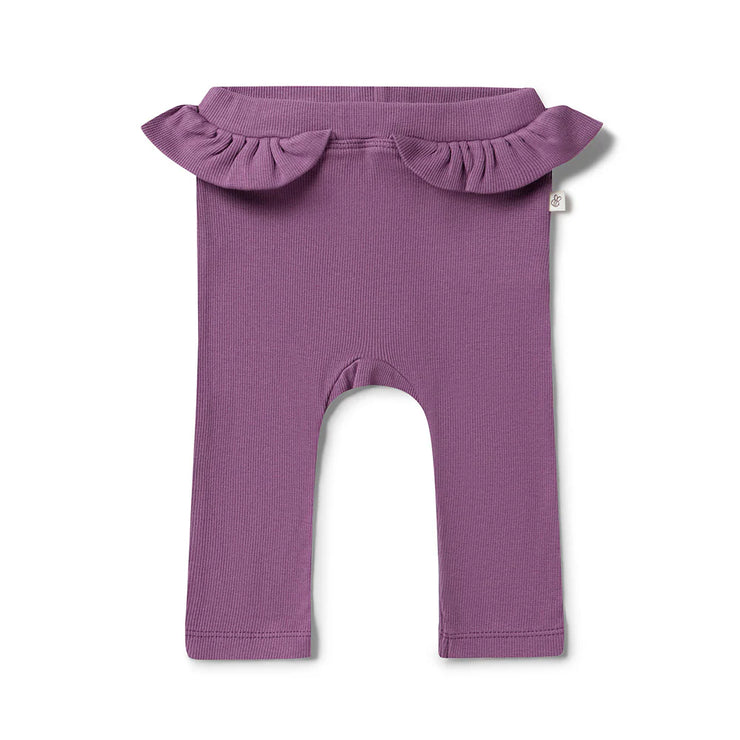 Baby Pants with Frill - Mulberry
