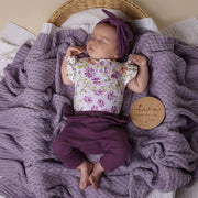 Baby Pants with Frill - Mulberry