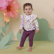 Baby Pants with Frill - Mulberry