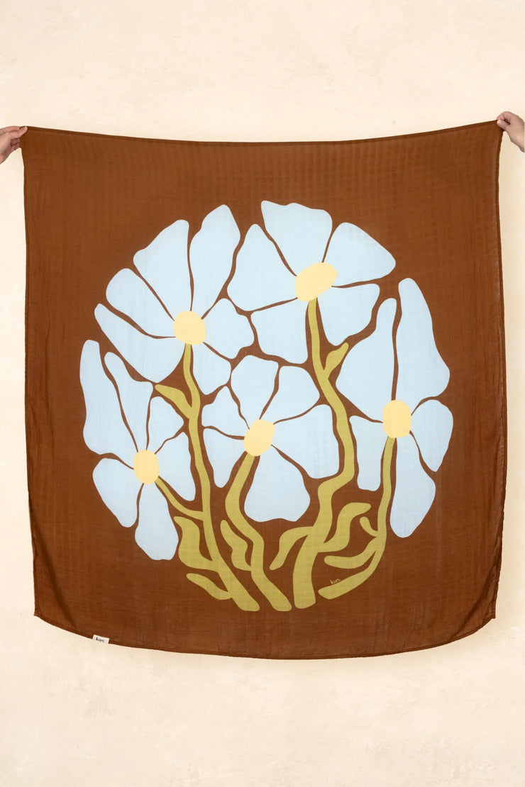KiiN - Organic Muslin Swaddle - Fleur (Limited Edition)