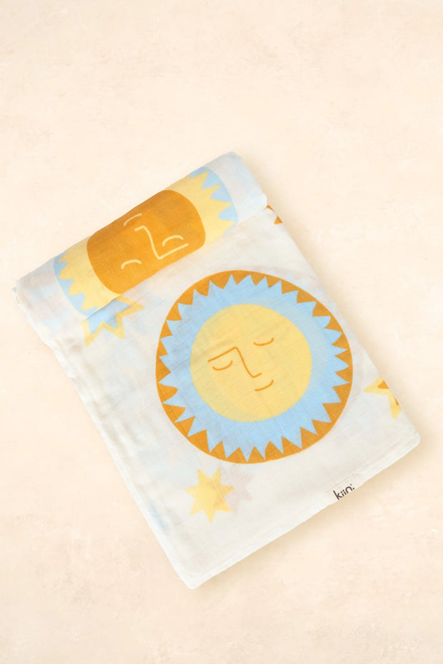 KiiN - Organic Muslin Swaddle - Sunny Day (Limited Edition)