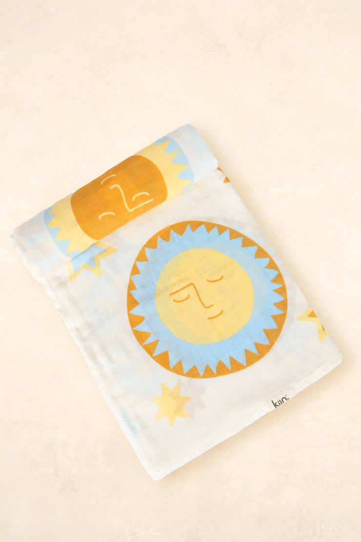 KiiN - Organic Muslin Swaddle - Sunny Day (Limited Edition)