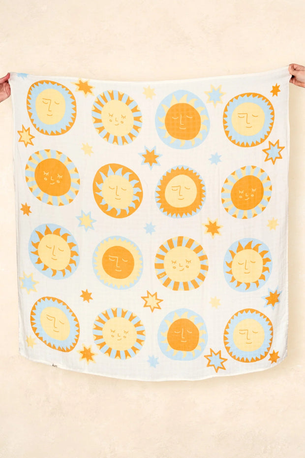 KiiN - Organic Muslin Swaddle - Sunny Day (Limited Edition)