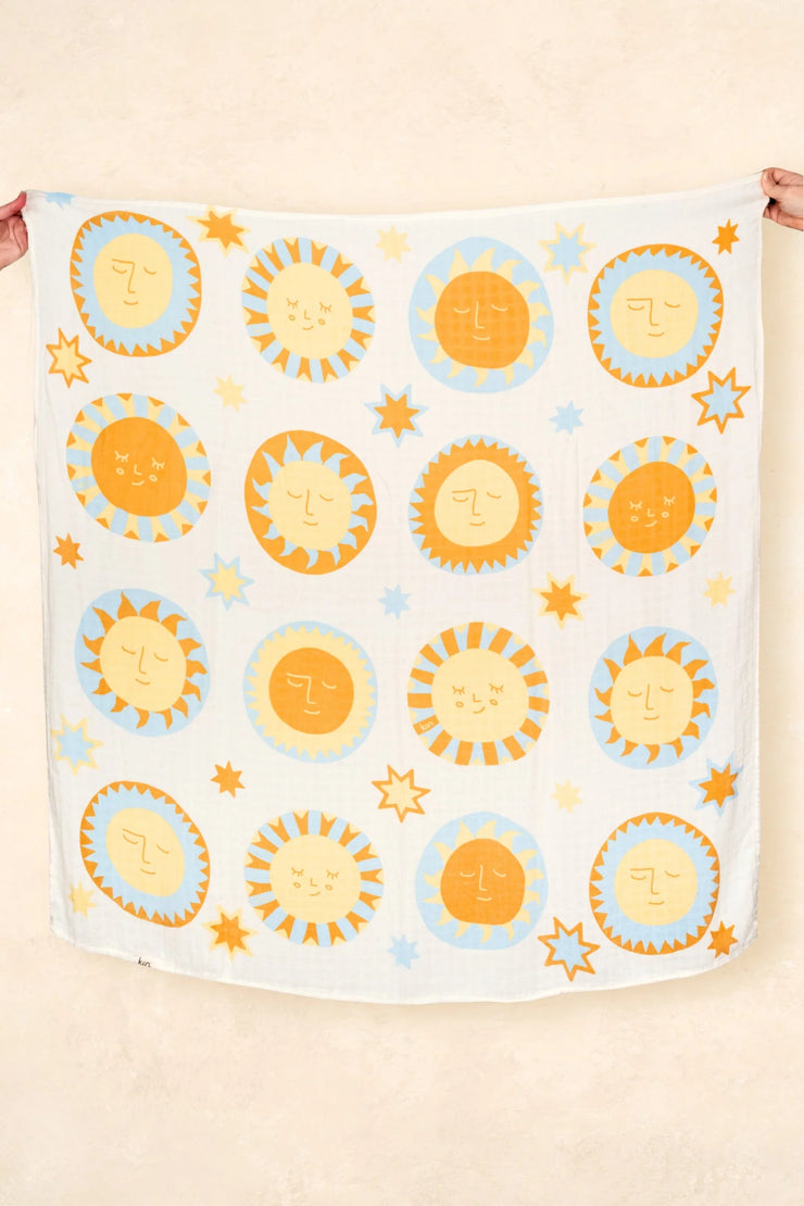 KiiN - Organic Muslin Swaddle - Sunny Day (Limited Edition)