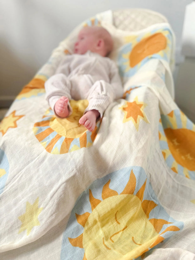 KiiN - Organic Muslin Swaddle - Sunny Day (Limited Edition)