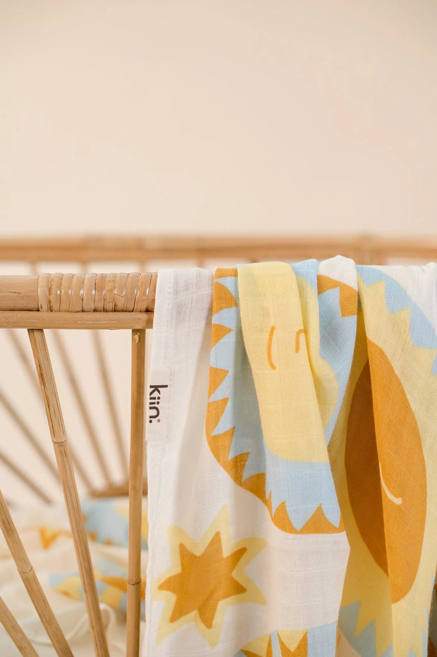 KiiN - Organic Muslin Swaddle - Sunny Day (Limited Edition)