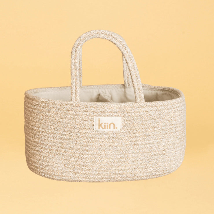 KiiN - Cotton Rope Nappy Caddy Organiser