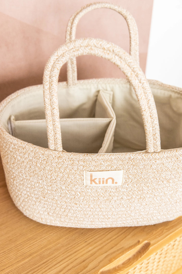 KiiN - Cotton Rope Nappy Caddy Organiser