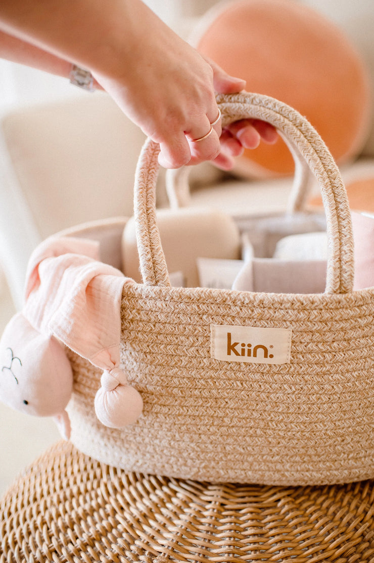KiiN - Cotton Rope Nappy Caddy Organiser