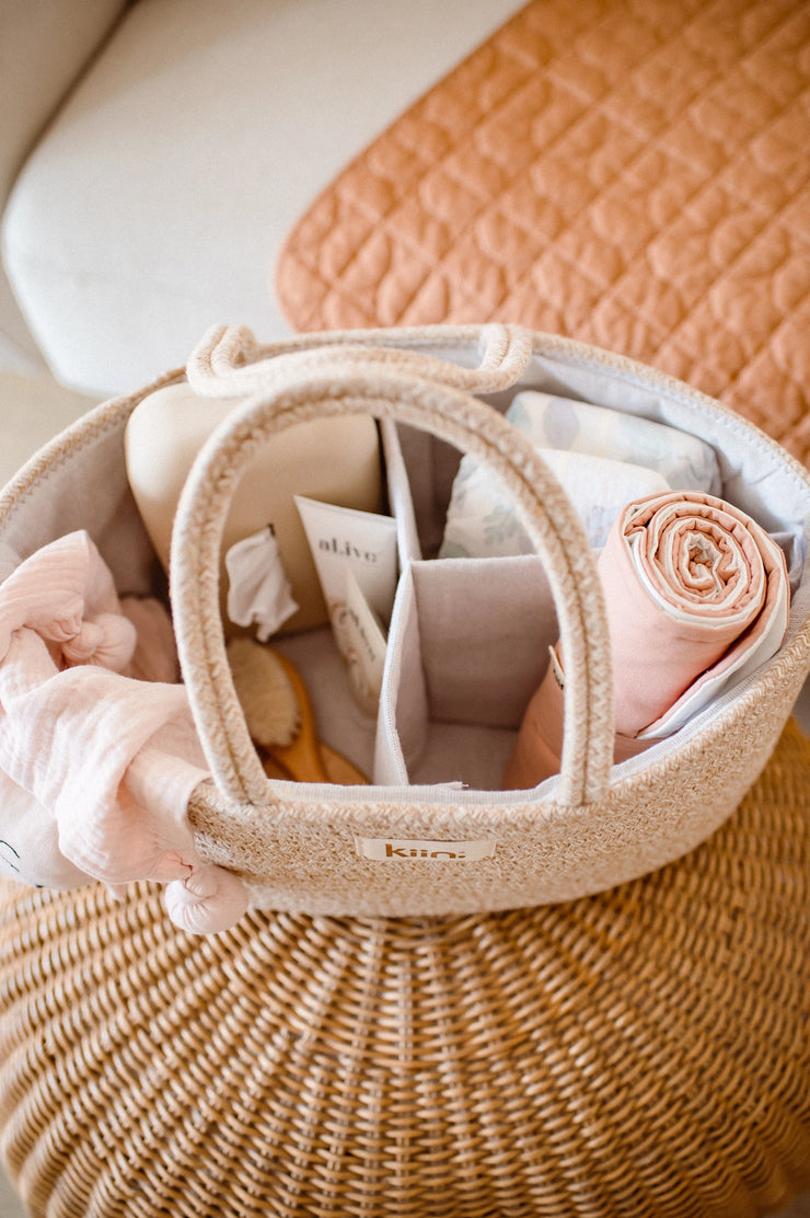 KiiN - Cotton Rope Nappy Caddy Organiser