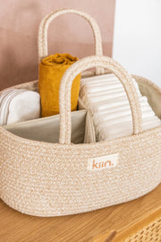 KiiN - Cotton Rope Nappy Caddy Organiser