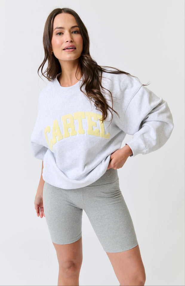 (PRE-ORDER) Nina Sweater - Grey Marle Varsity