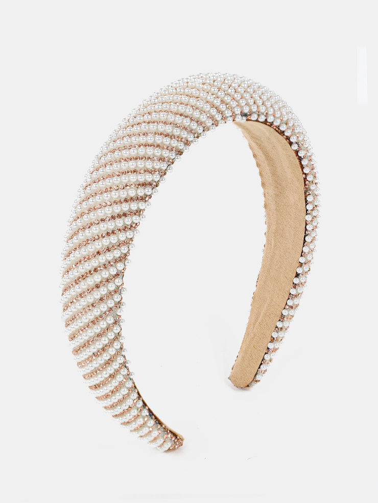 Oblique Pearl Statement Headband