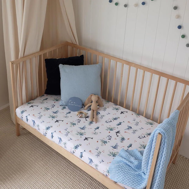 Fitted Cot Sheet - Ocean