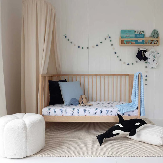 Fitted Cot Sheet - Ocean