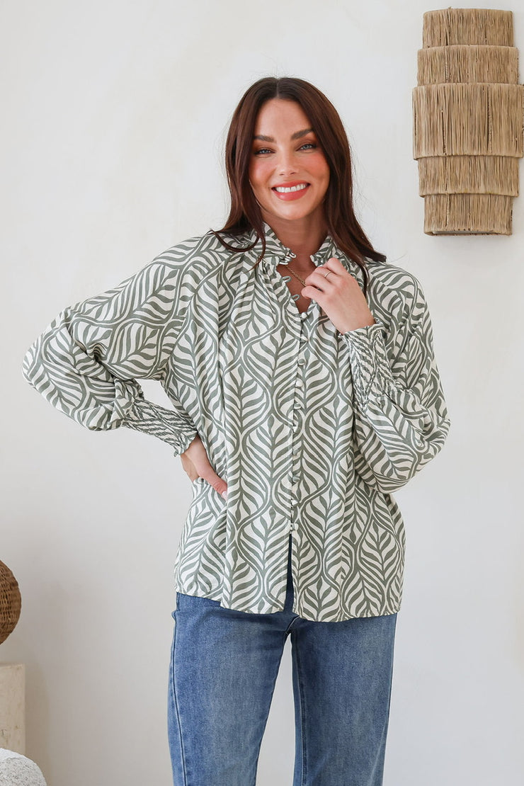 Olivia Shirt - Sage