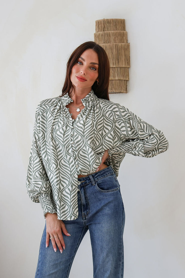 Olivia Shirt - Sage