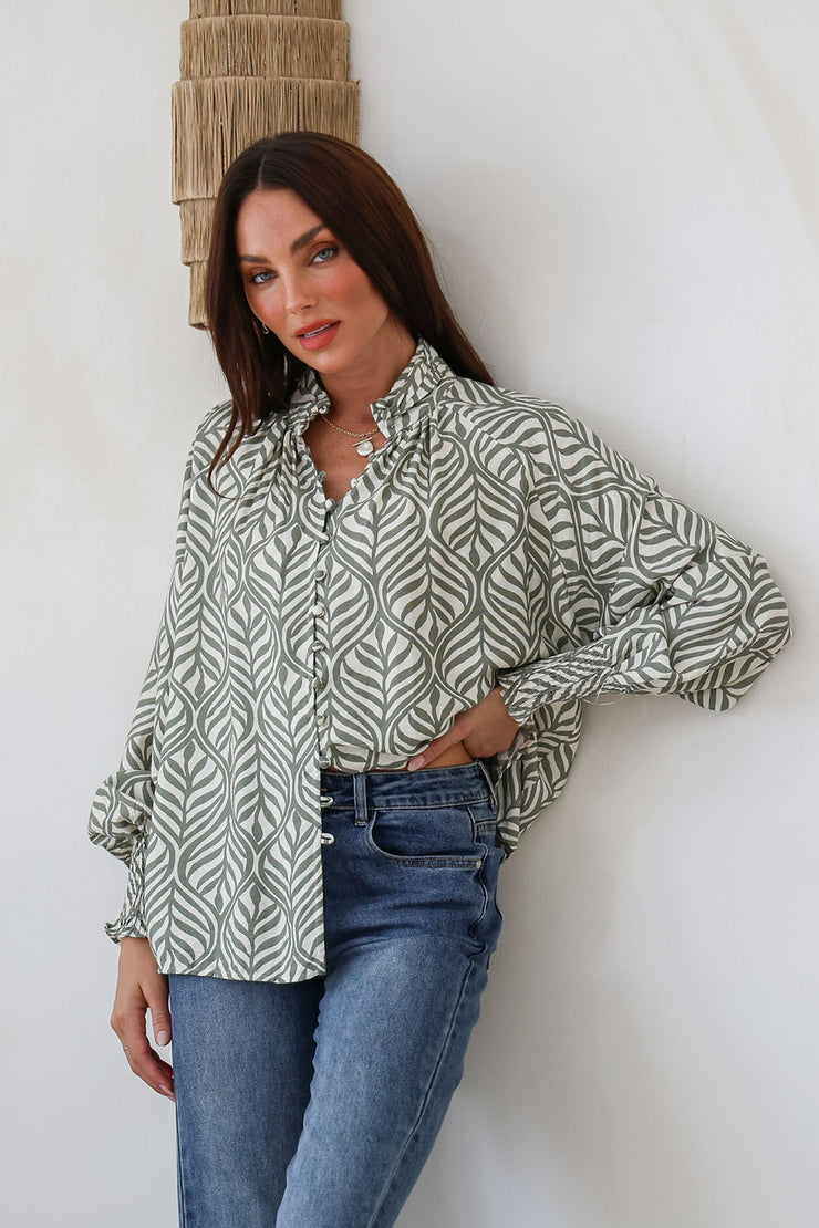 Olivia Shirt - Sage