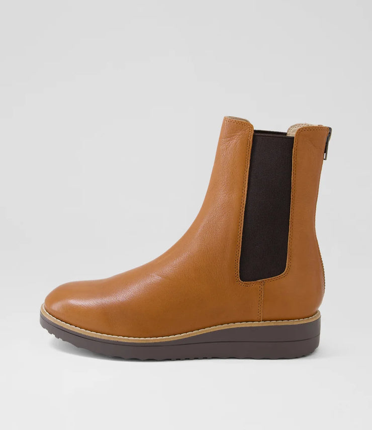 OREMI Chelsea Leather Boots - Drambuie Choc