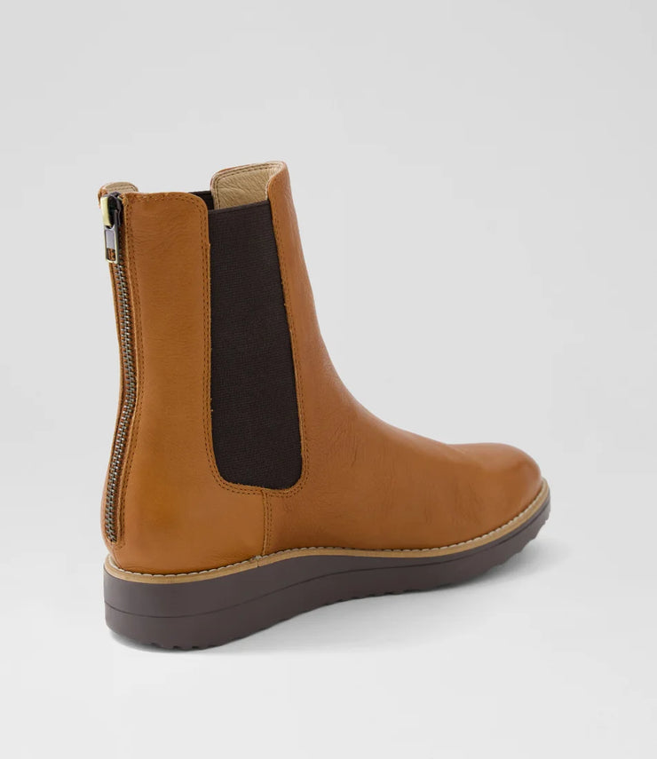 OREMI Chelsea Leather Boots - Drambuie Choc