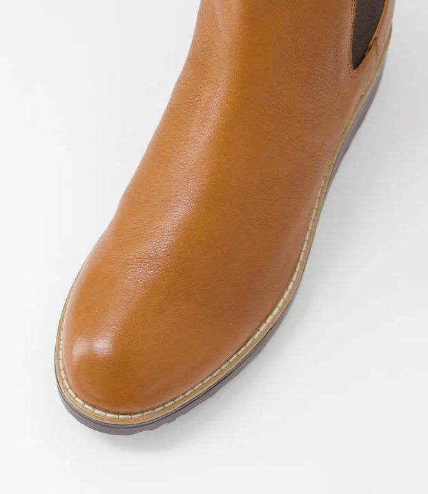 OREMI Chelsea Leather Boots - Drambuie Choc