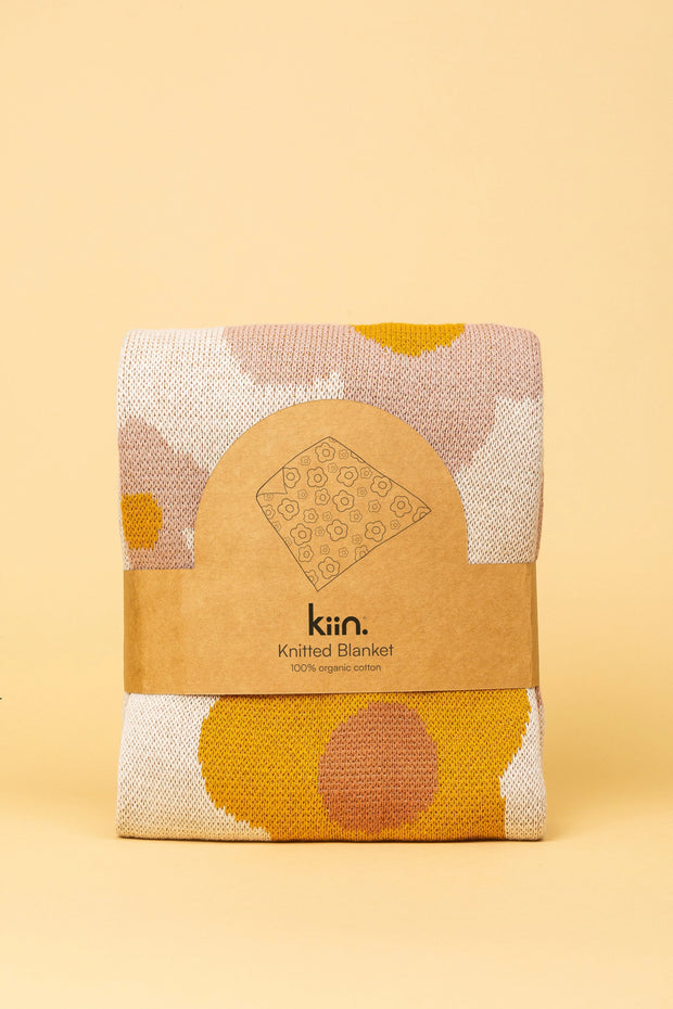 KiiN - Organic Cotton Knitted Blanket - Bloom