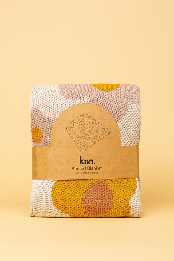 KiiN - Organic Cotton Knitted Blanket - Bloom