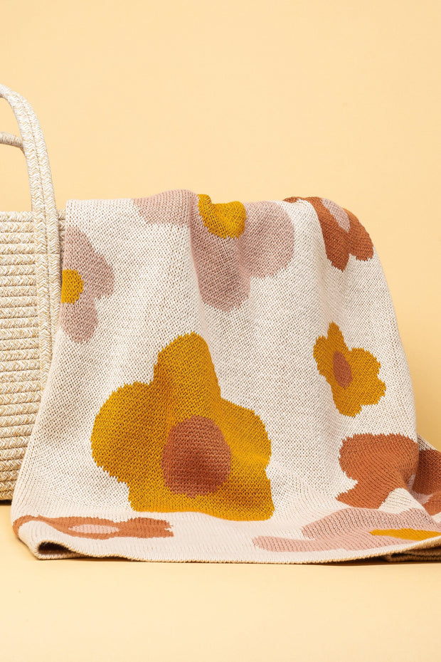 KiiN - Organic Cotton Knitted Blanket - Bloom