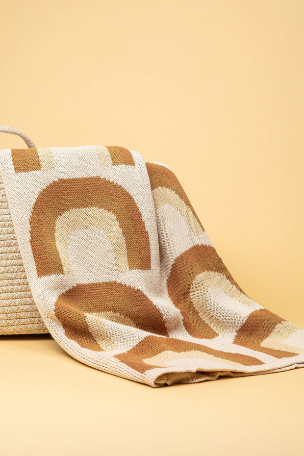 KiiN - Organic Cotton Knitted Blanket - Rainbow
