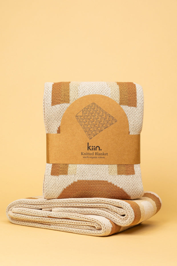 KiiN - Organic Cotton Knitted Blanket - Rainbow