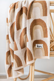 KiiN - Organic Cotton Knitted Blanket - Rainbow