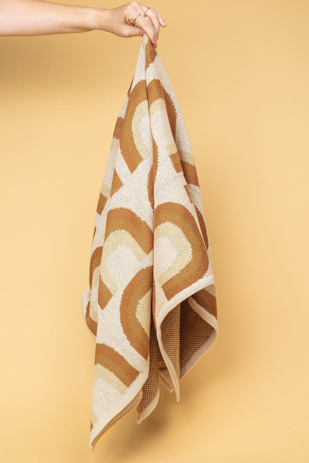 KiiN - Organic Cotton Knitted Blanket - Rainbow