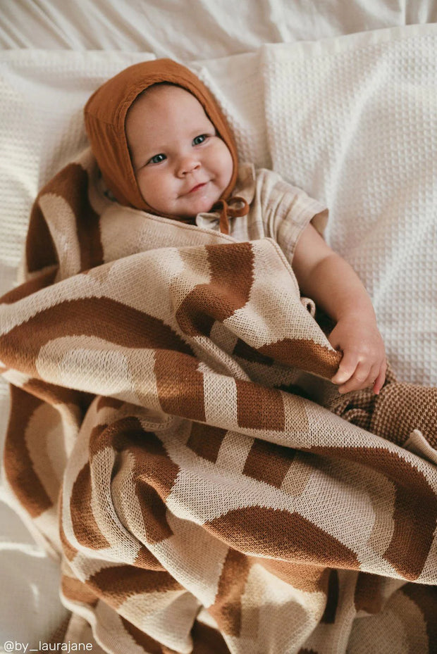 KiiN - Organic Cotton Knitted Blanket - Rainbow