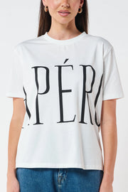Apéro Original Grande Printed Logo Tee - White/Black (NON BFF)