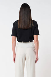 Apéro Original Monogram Embroidered Tee - Black/Cream (NON BFF)