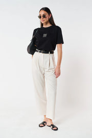 Apéro Original Monogram Embroidered Tee - Black/Cream (NON BFF)