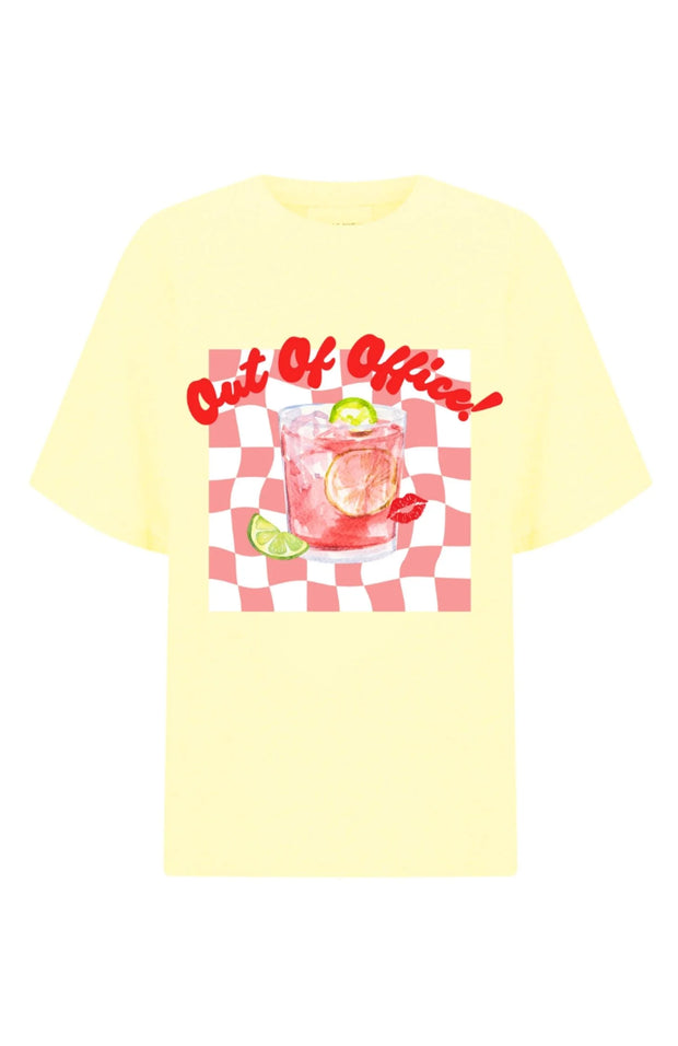 Out Of Office Tee - Vintage Wash Lemon
