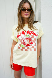 Out Of Office Tee - Vintage Wash Lemon