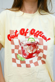 Out Of Office Tee - Vintage Wash Lemon