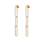 PAPERCLIP Chain Earrings - Gold