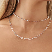 PAPERCLIP Chain Necklace - Silver