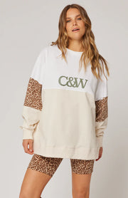 (PRE-ORDER) Peta Sweater - Vanilla/ Hazel Leopard